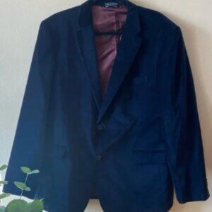 Tommy Hilfiger Dark Navy Blue Velvet Blazer Sports Jacket Men's XL Big Tall